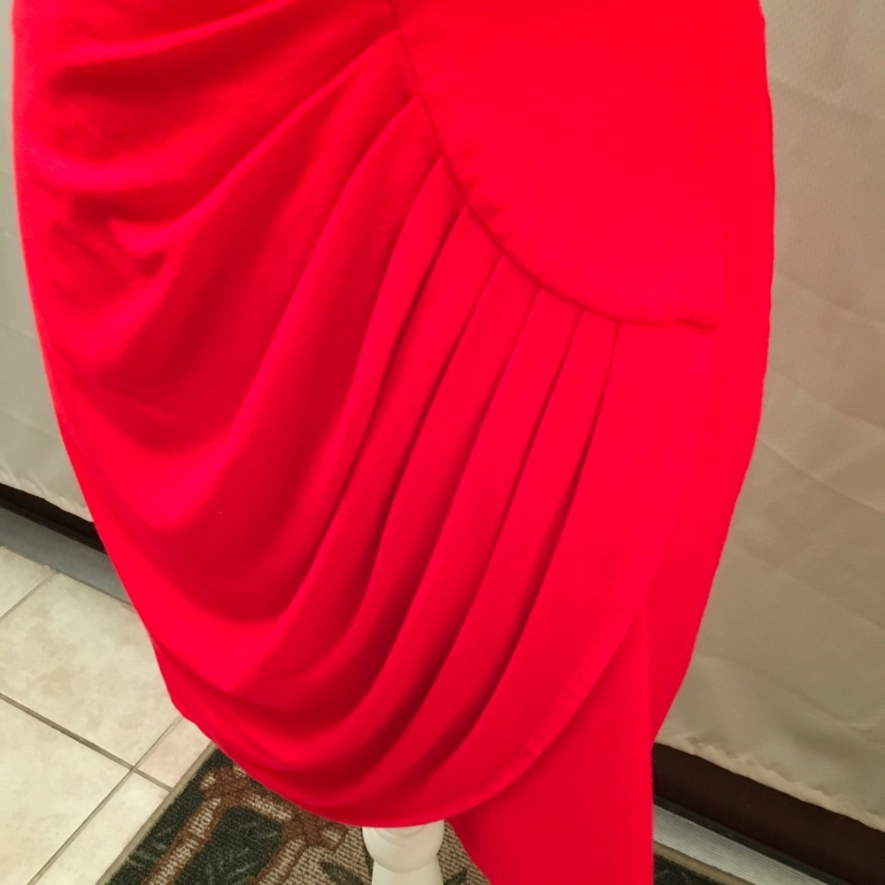 Cache Pleated Mini Red Ruched Skirt size XSP - Picture 4 of 10